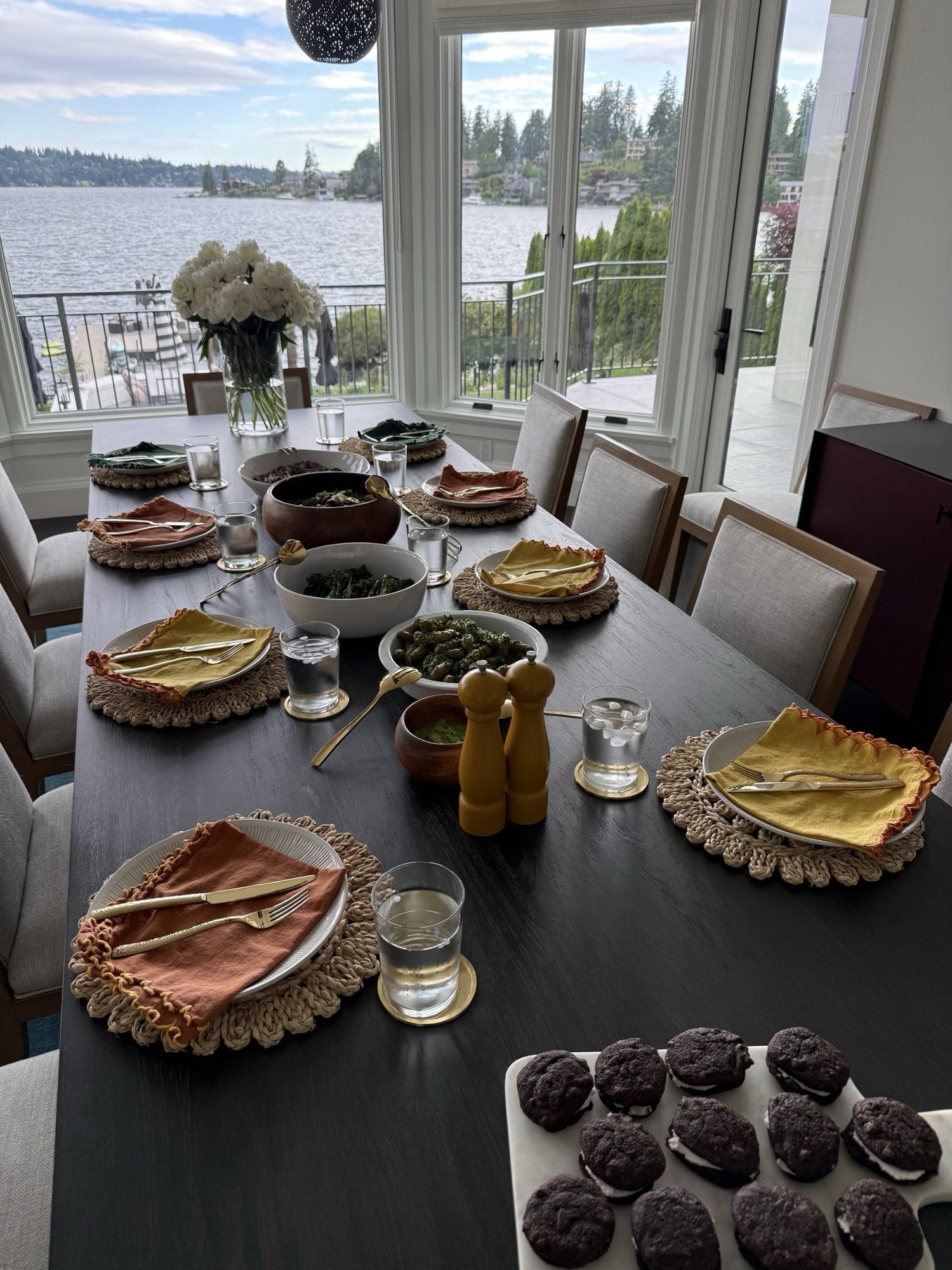 Lakeside dinner table