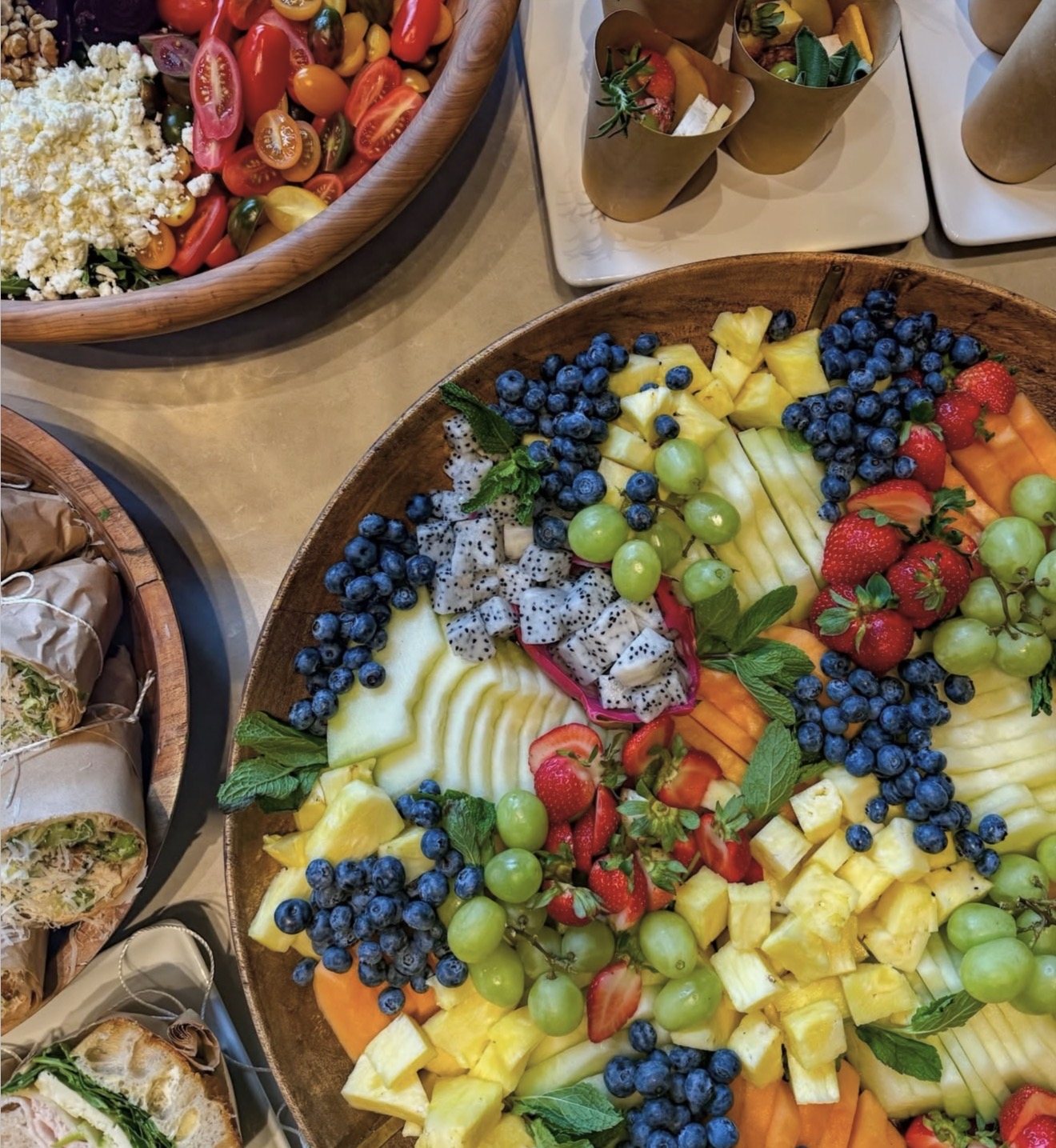 Fruit and grazing platters
